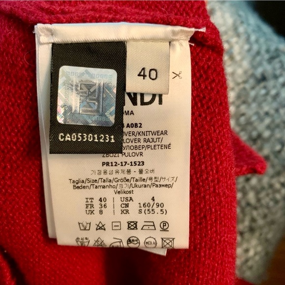 FENDI Logo Fair Isle Turtleneck Sweater - Picture 11 of 13